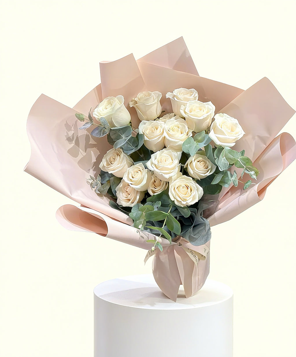 Rose only-White Rose Bouquet